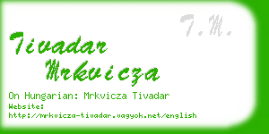 tivadar mrkvicza business card